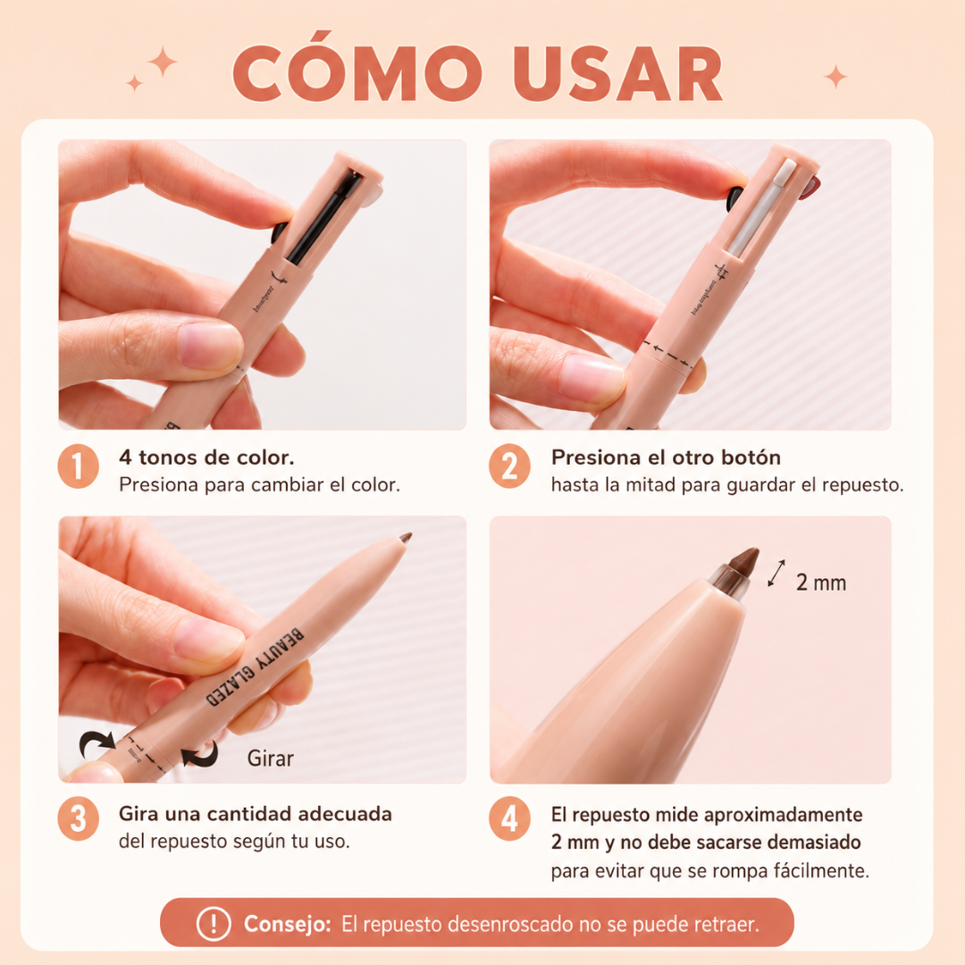 Lápiz de maquillaje 4 en 1