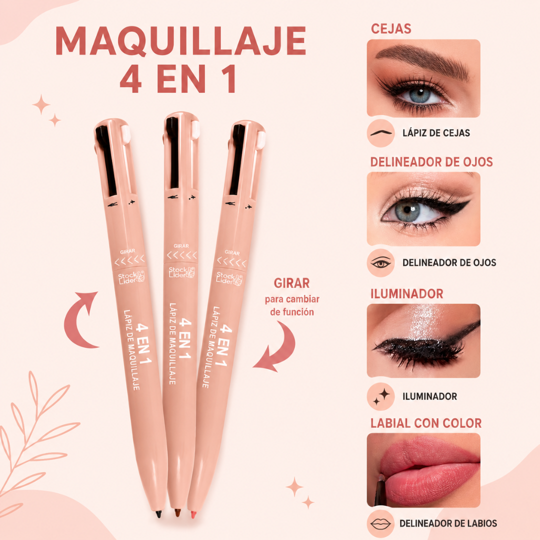 Lápiz de maquillaje 4 en 1