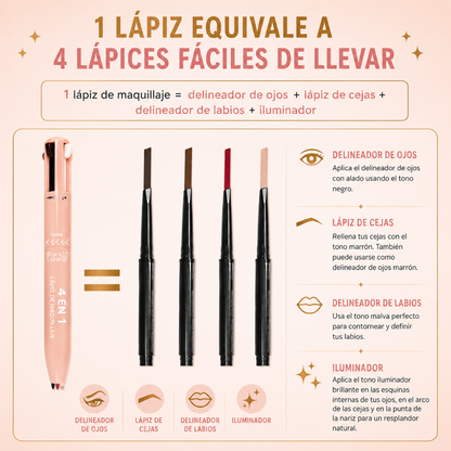 Lápiz de maquillaje 4 en 1