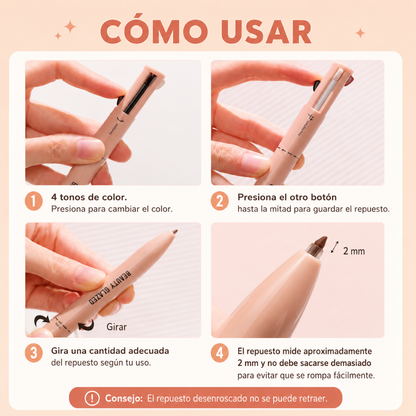 Lápiz de maquillaje 4 en 1